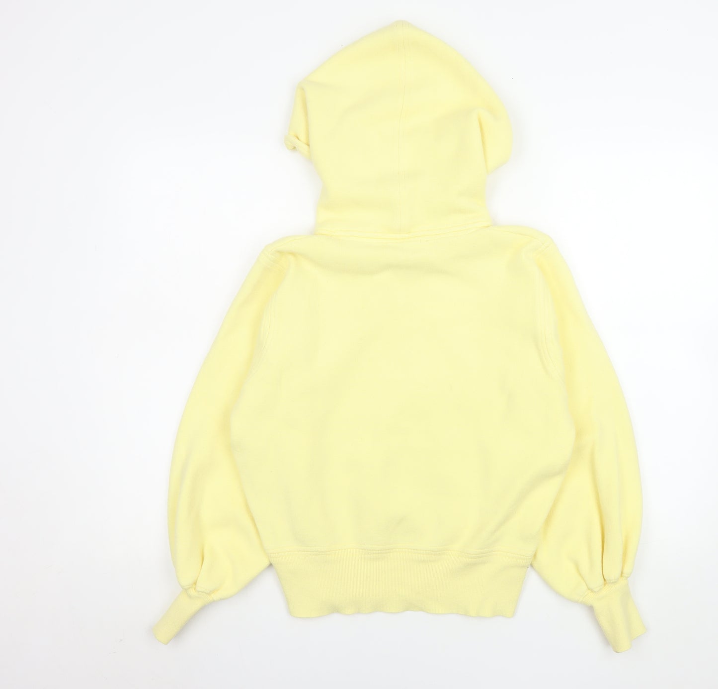 Zara Women Yellow Pullover Hoodie Size S Lightweight Casual