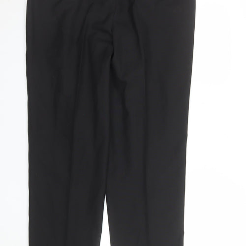 Horne Brothers Men's Black 36R Classic Wool Pleated Dress Trousers