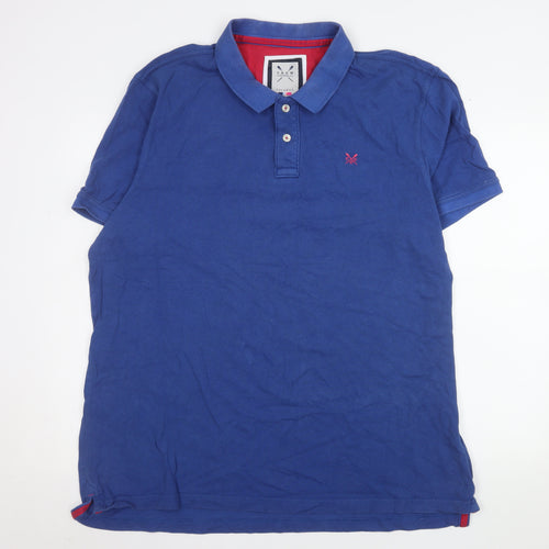 Crew Clothing Co. Men's Blue 2XL Cotton Polo Shirt