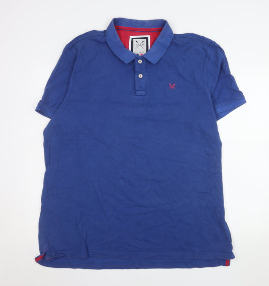 Crew Clothing Co. Men's Blue 2XL Cotton Polo Shirt