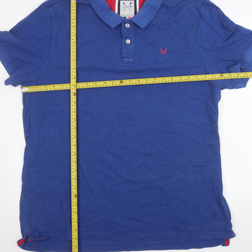 Crew Clothing Co. Men's Blue 2XL Cotton Polo Shirt