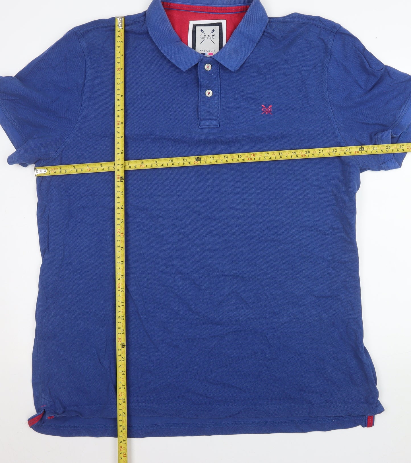 Crew Clothing Co. Men's Blue 2XL Cotton Polo Shirt