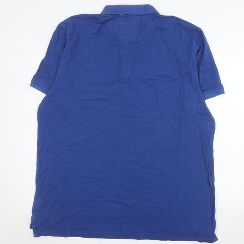 Crew Clothing Co. Men's Blue 2XL Cotton Polo Shirt