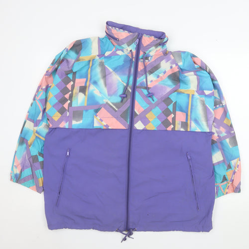 Rodeo Teens Multicoloured 80s Geometric Windbreaker Jacket Size 164