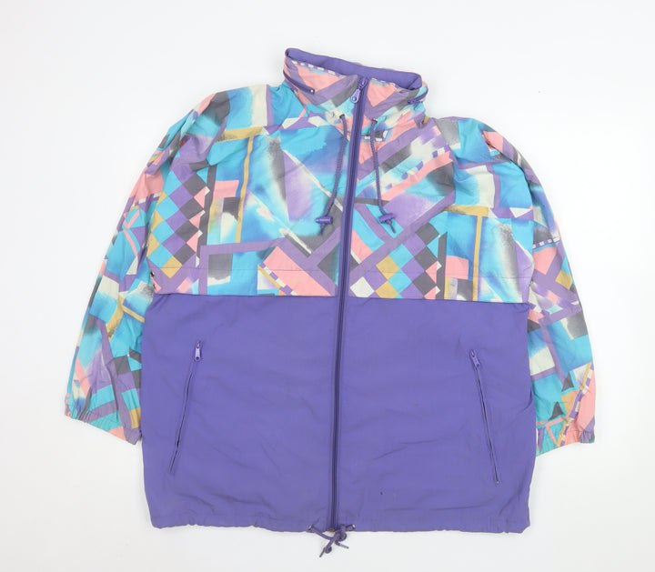 Rodeo Teens Multicoloured 80s Geometric Windbreaker Jacket Size 164