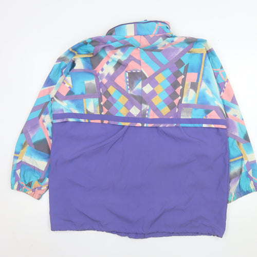 Rodeo Teens Multicoloured 80s Geometric Windbreaker Jacket Size 164