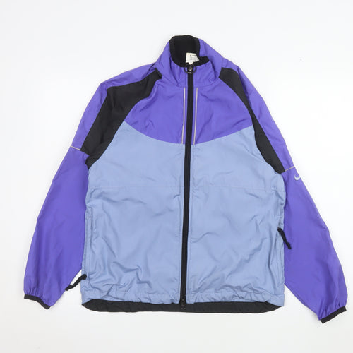 Nike Men's Purple & Blue Windbreaker Jacket Size S Polyester