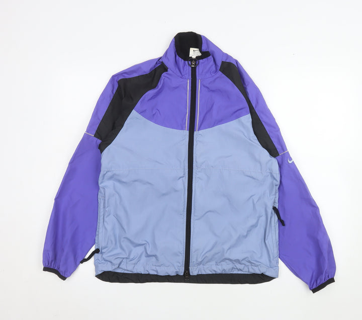 Nike Men's Purple & Blue Windbreaker Jacket Size S Polyester