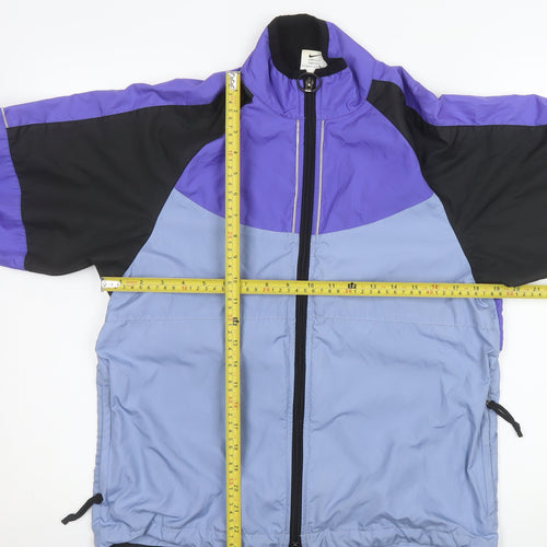 Nike Men's Purple & Blue Windbreaker Jacket Size S Polyester