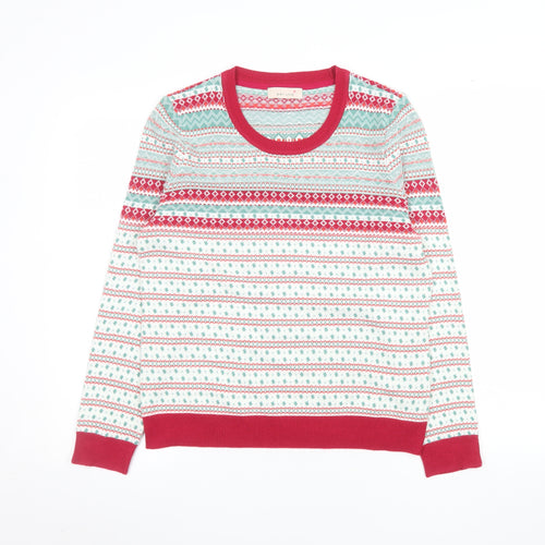 Marks and Spencer Women’s Multicoloured Fair Isle Pullover Jumper UK 14