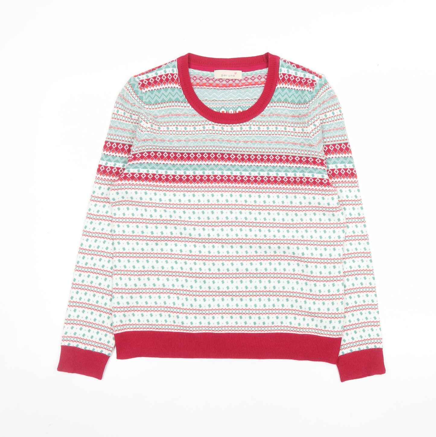 Marks and Spencer Women’s Multicoloured Fair Isle Pullover Jumper UK 14