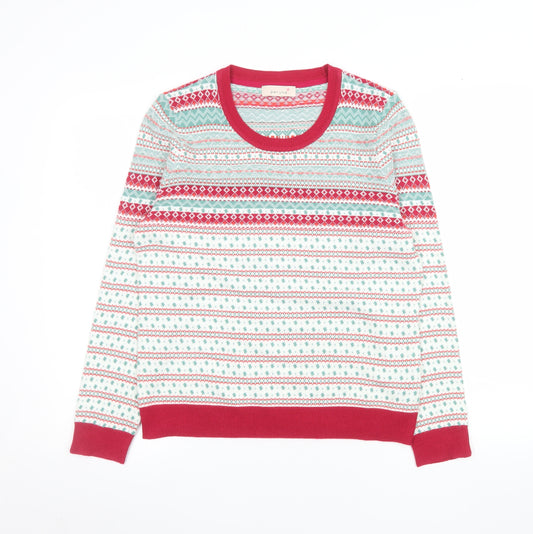 Marks and Spencer Women’s Multicoloured Fair Isle Pullover Jumper UK 14