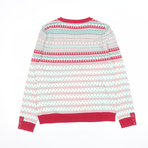 Marks and Spencer Women’s Multicoloured Fair Isle Pullover Jumper UK 14