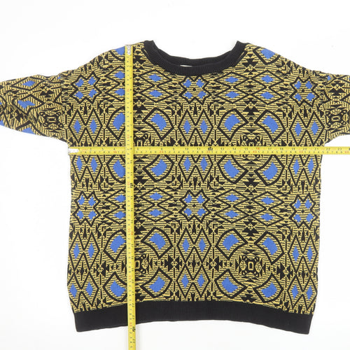 Zara Men’s Multicoloured Geometric Knit Jumper Size M