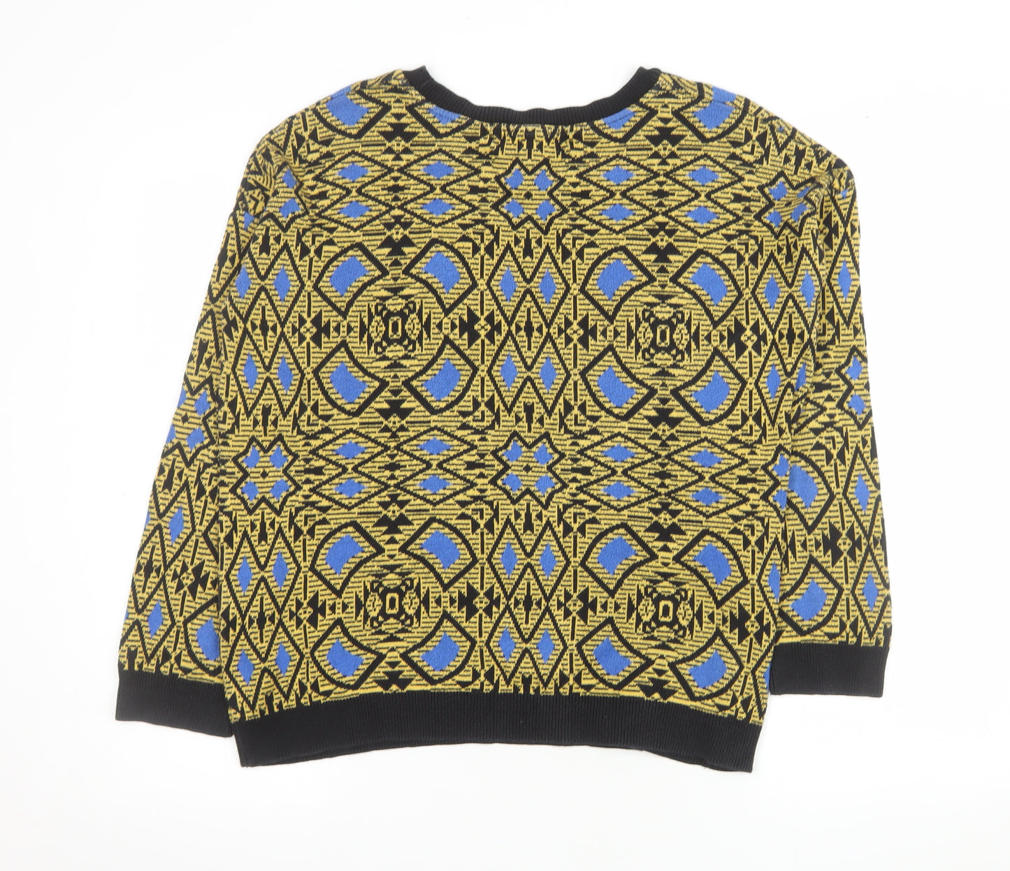 Zara Men’s Multicoloured Geometric Knit Jumper Size M