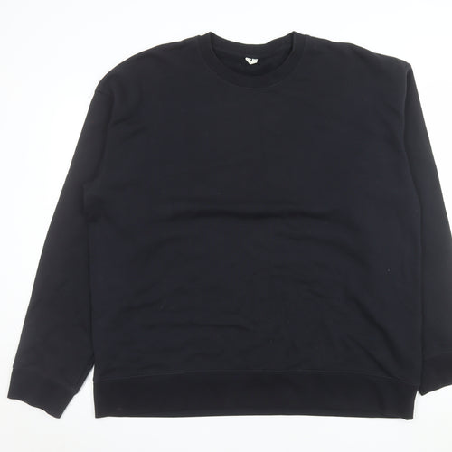 Arket Men's Black XL Pullover Crew Neck Cotton Sweatshirt