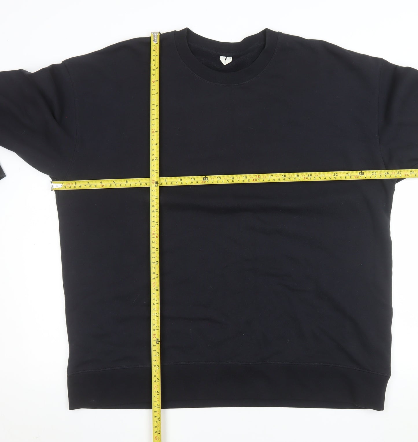 Arket Men's Black XL Pullover Crew Neck Cotton Sweatshirt