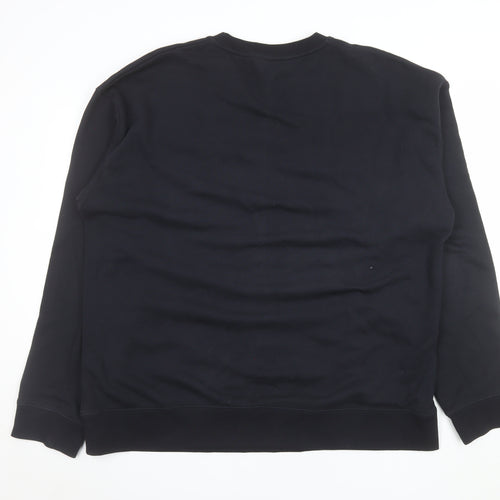 Arket Men's Black XL Pullover Crew Neck Cotton Sweatshirt