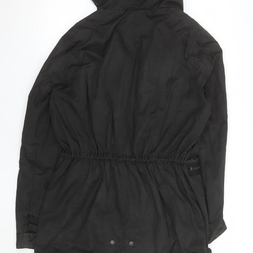 AllSaints Women's Black Chilton Parka Coat Size S Hooded Long Jacket