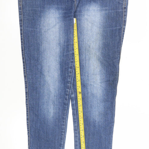 M&Co Womens Blue Size 12 Skinny Stretch Denim Jeans
