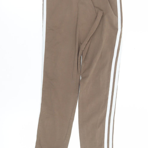 Adidas Womens Brown Skinny Leggings XS Cotton Stretch Activewear