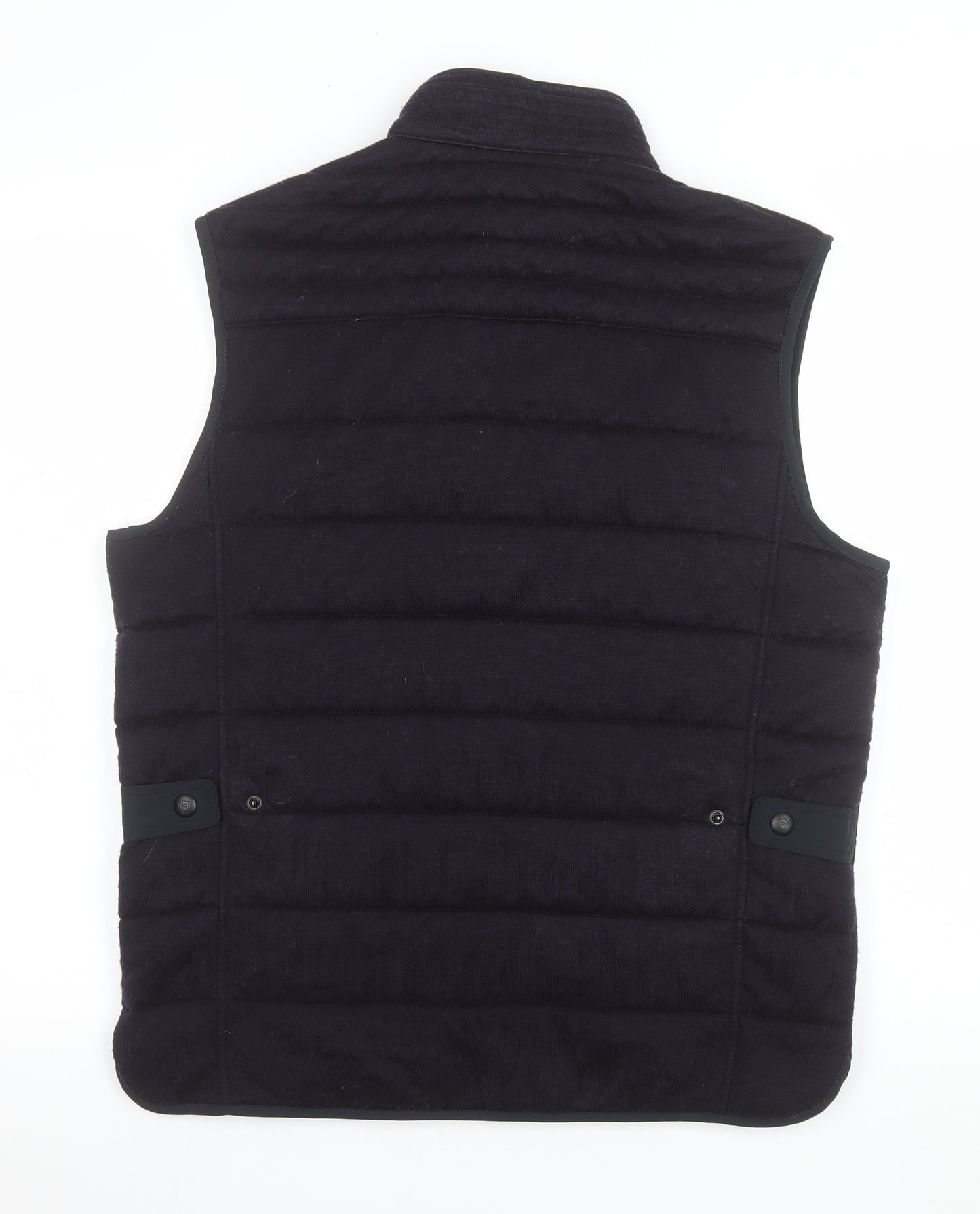 Massimo Dutti Men's Black Wool Blend Padded Waistcoat Size M