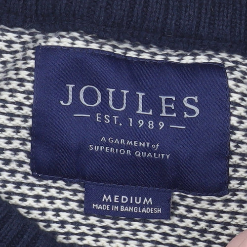 Joules Men’s Beige Cotton Crew Neck Jumper Size M Classic Knit