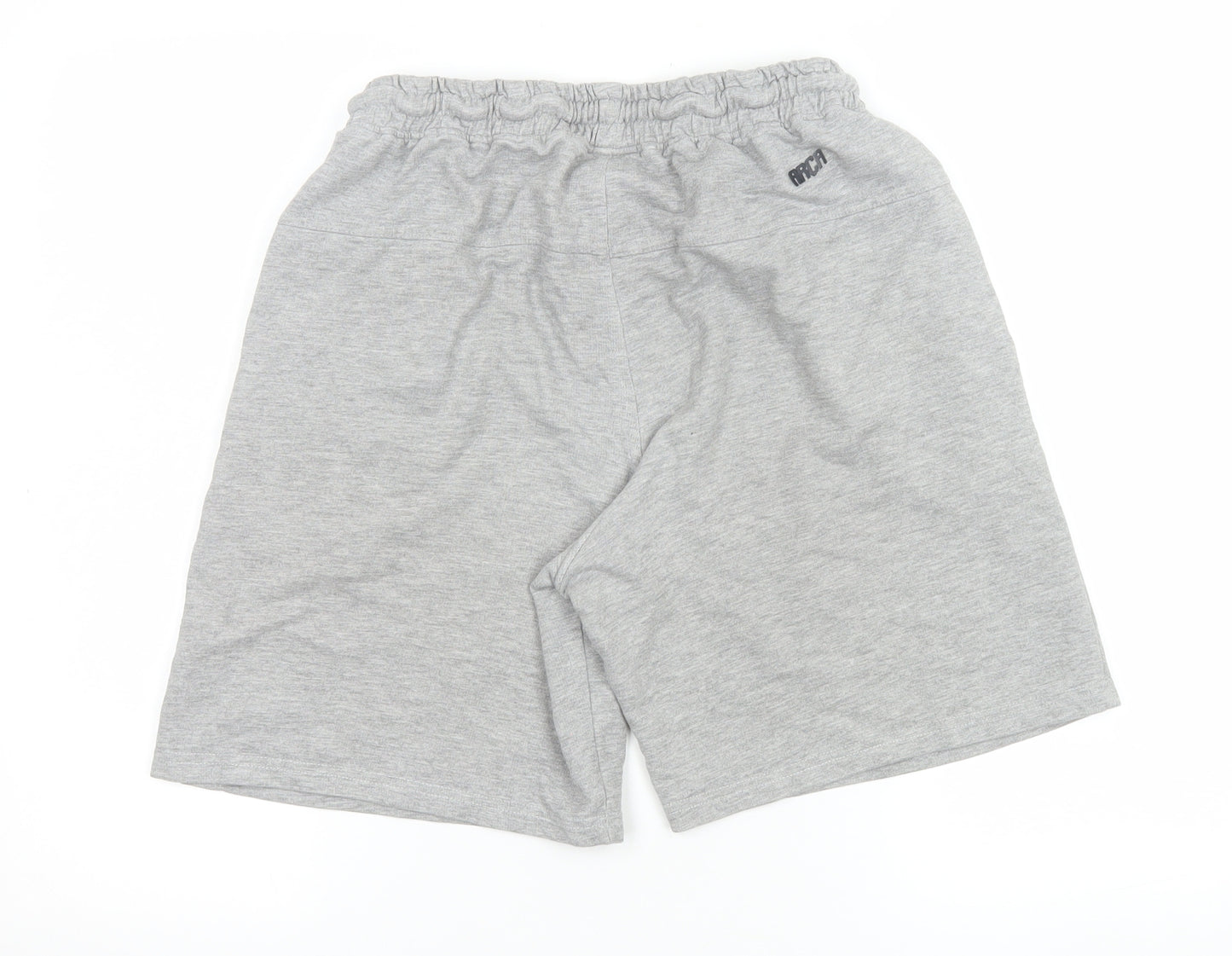 FC Barcelona Men's Grey Athletic Shorts M Regular Fit Elastic Waist