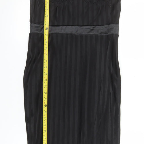 Saint Genies Women’s Black Lace Slip Dress Size 12 Party Wear