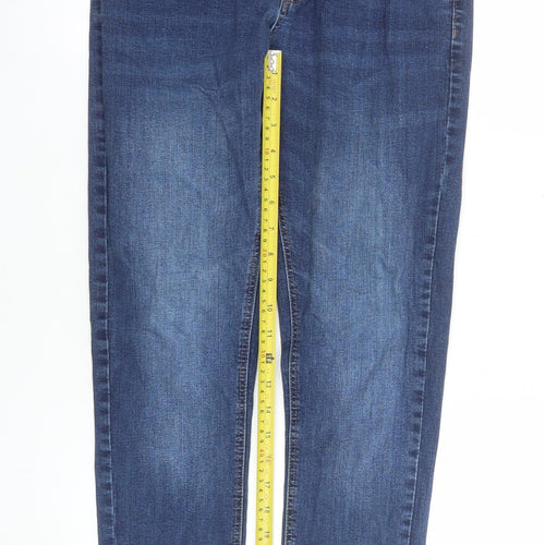 Next Women's Blue Skinny Fit Jeans Size 12 Stretch Denim