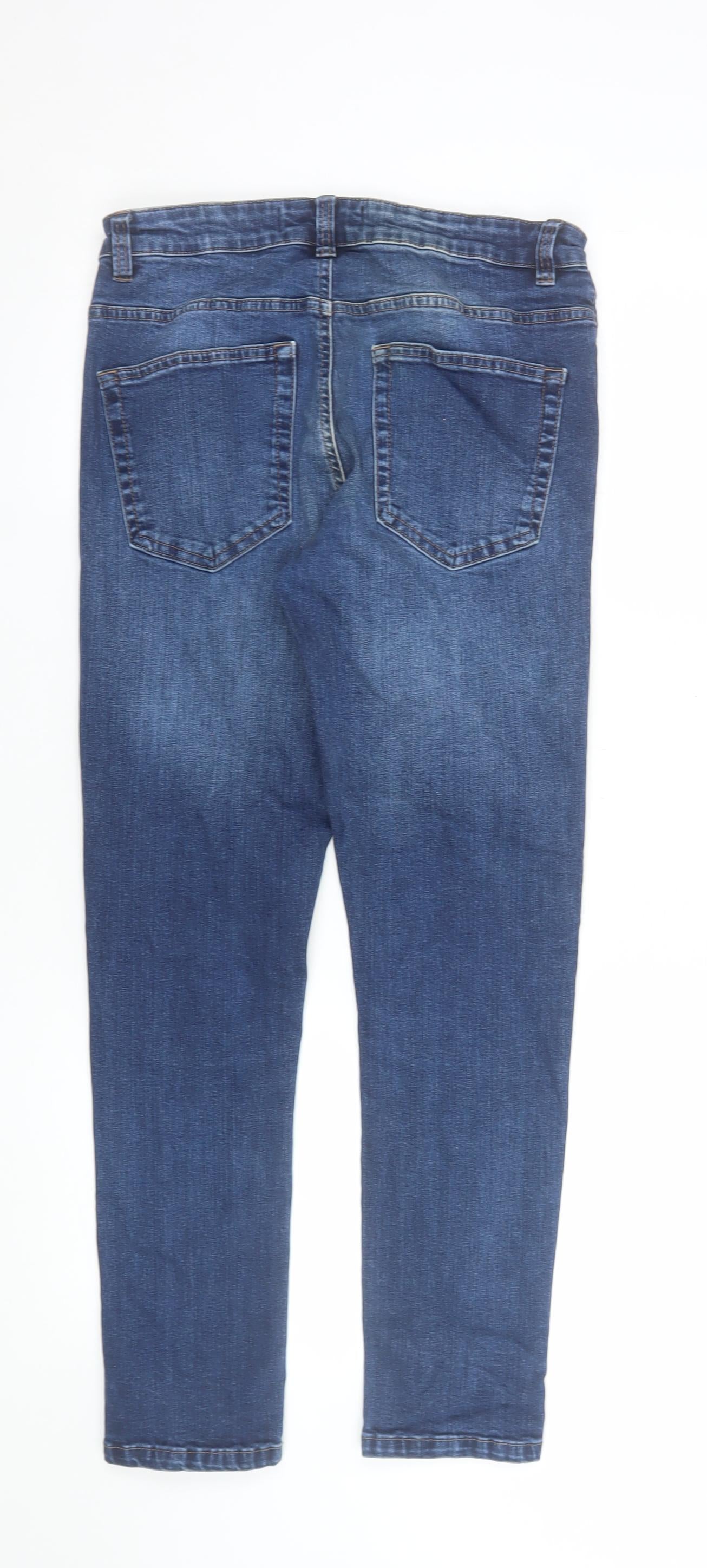Next Women's Blue Skinny Fit Jeans Size 12 Stretch Denim