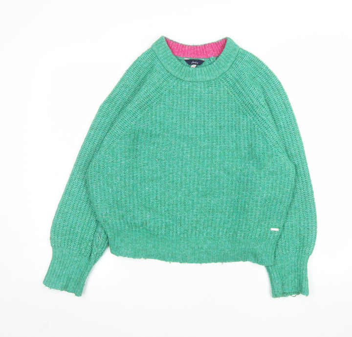 Joules Women’s Green Chunky Knit Crew Neck Jumper UK 10