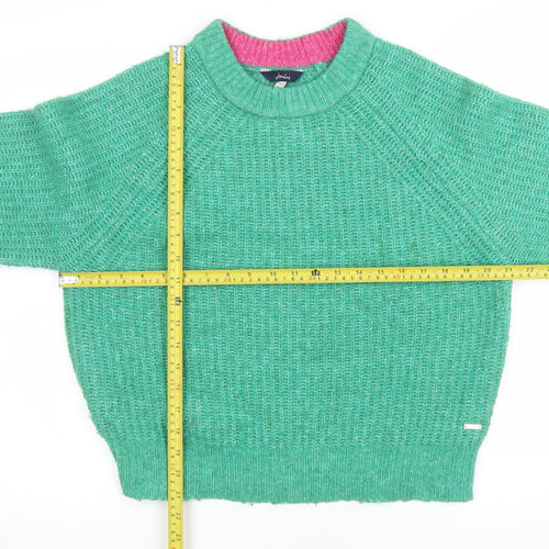 Joules Women’s Green Chunky Knit Crew Neck Jumper UK 10