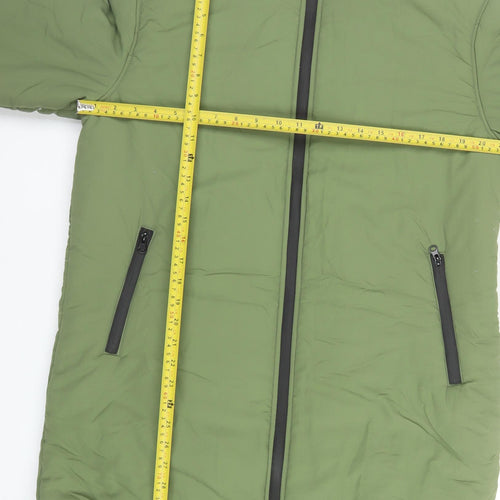Violet Romance Women's Green Long Puffer Coat Size 12