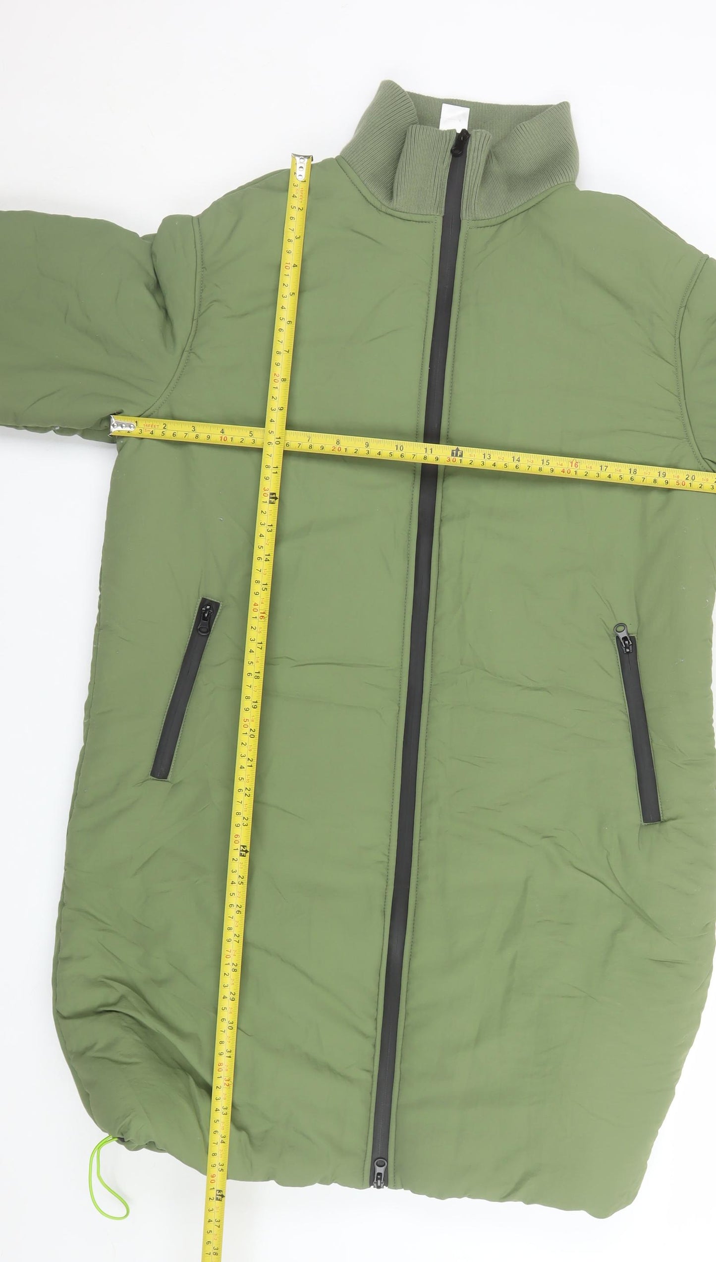 Violet Romance Women's Green Long Puffer Coat Size 12
