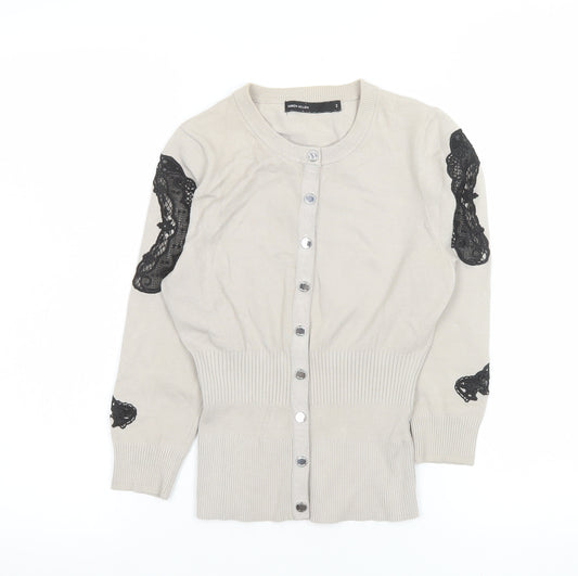 Karen Millen Women’s Beige Lace Accent Cardigan Size M