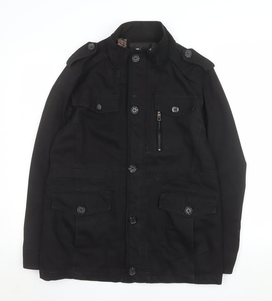 Zicac Men's Black XL Military Style Cotton Blend Jacket