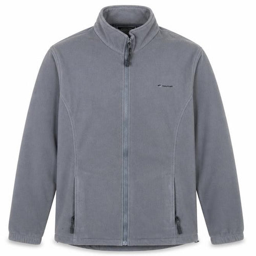 Mountainlife Men’s Grey Full Zip Fleece Jacket M Outdoor Hiking