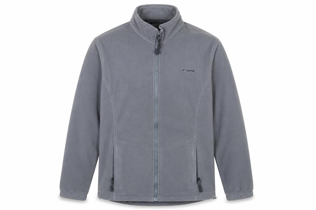 Mountainlife Men’s Grey Full Zip Fleece Jacket M Outdoor Hiking