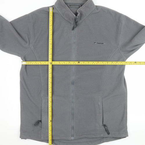 Mountainlife Men’s Grey Full Zip Fleece Jacket M Outdoor Hiking