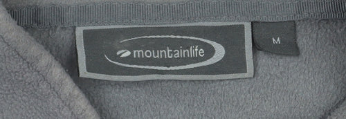 Mountainlife Men’s Grey Full Zip Fleece Jacket M Outdoor Hiking