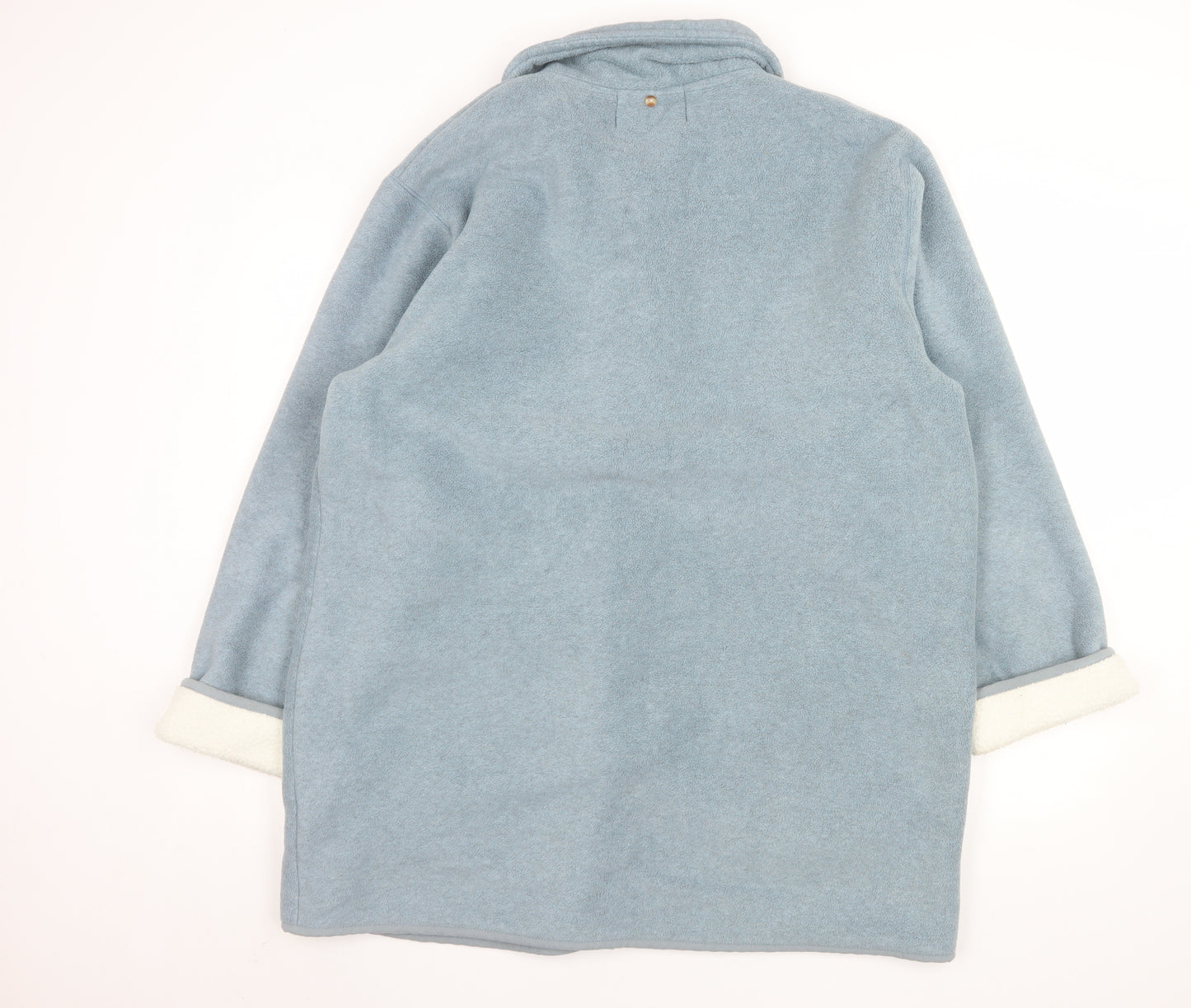 Fabrizio Women Blue Mid-Length Fleece Toggle Coat M