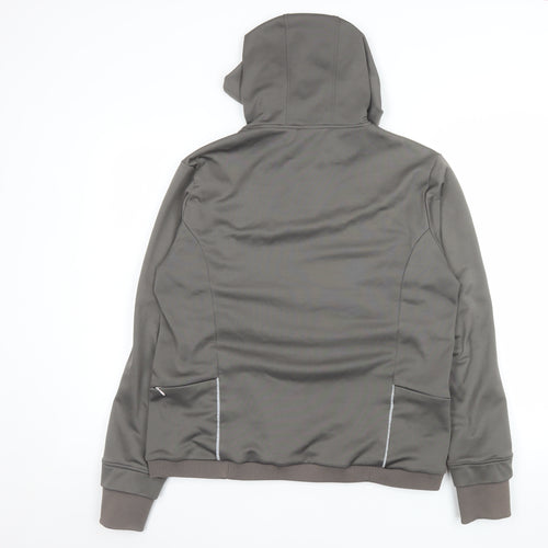 Union 34 Women's Grey 1/2 Zip Hooded Sweatshirt XL Relaxed Fit