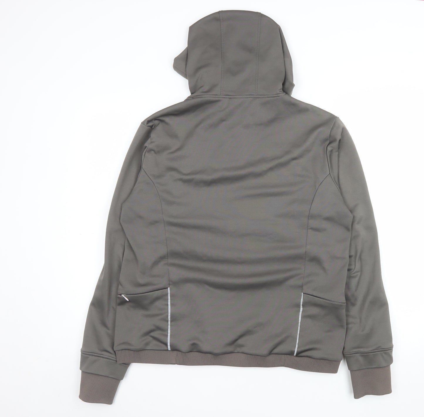 Union 34 Women's Grey 1/2 Zip Hooded Sweatshirt XL Relaxed Fit