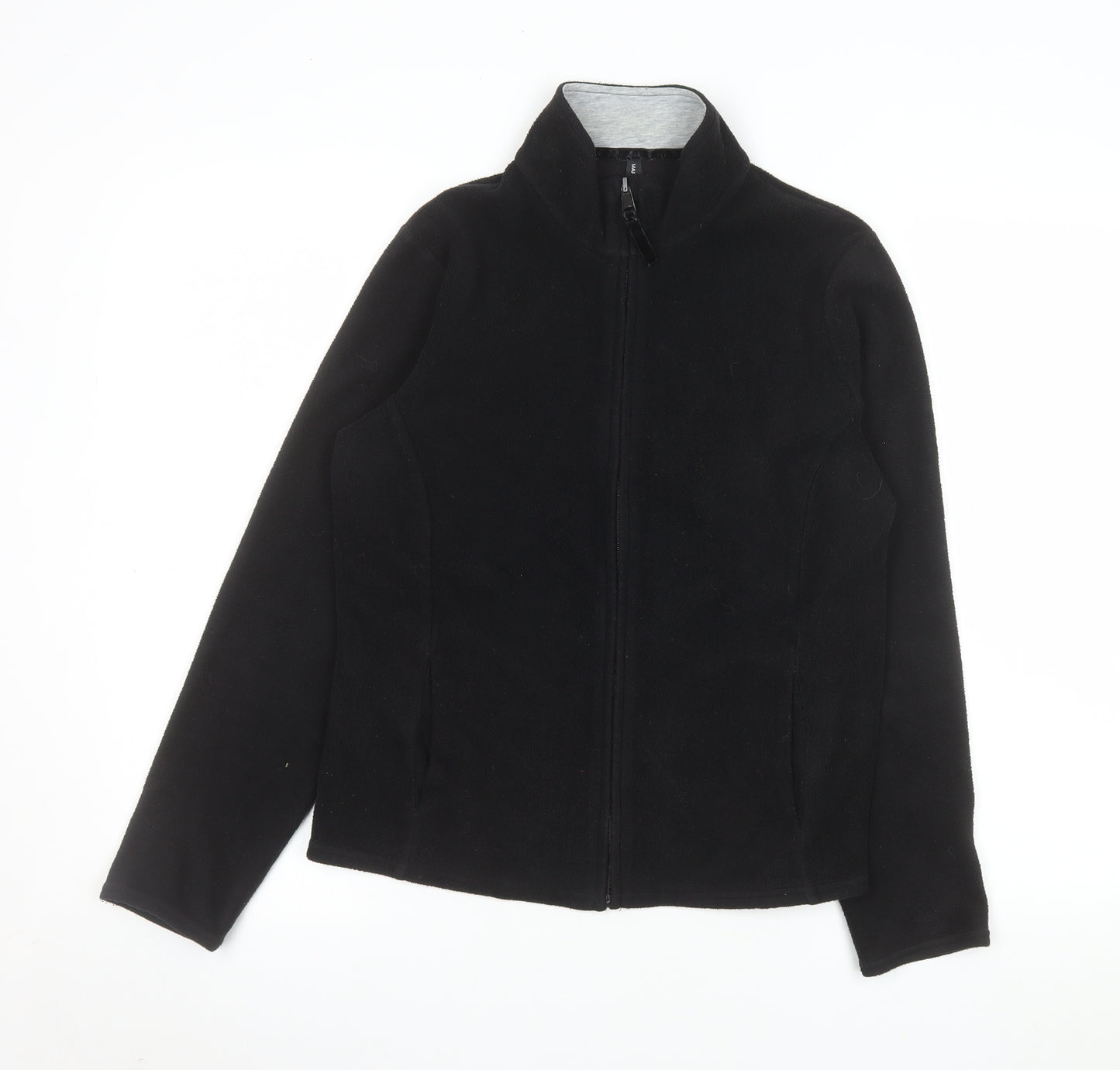 Marks and Spencer Womens Black Size 10 Full Zip Fleece Sweatshirt