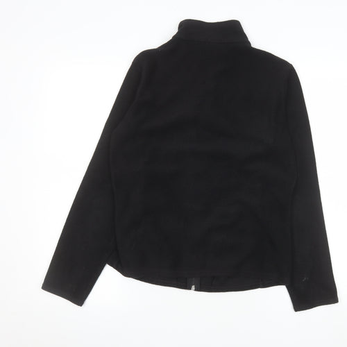 Marks and Spencer Womens Black Size 10 Full Zip Fleece Sweatshirt