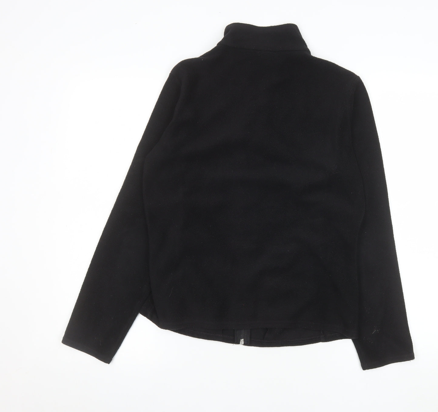 Marks and Spencer Womens Black Size 10 Full Zip Fleece Sweatshirt