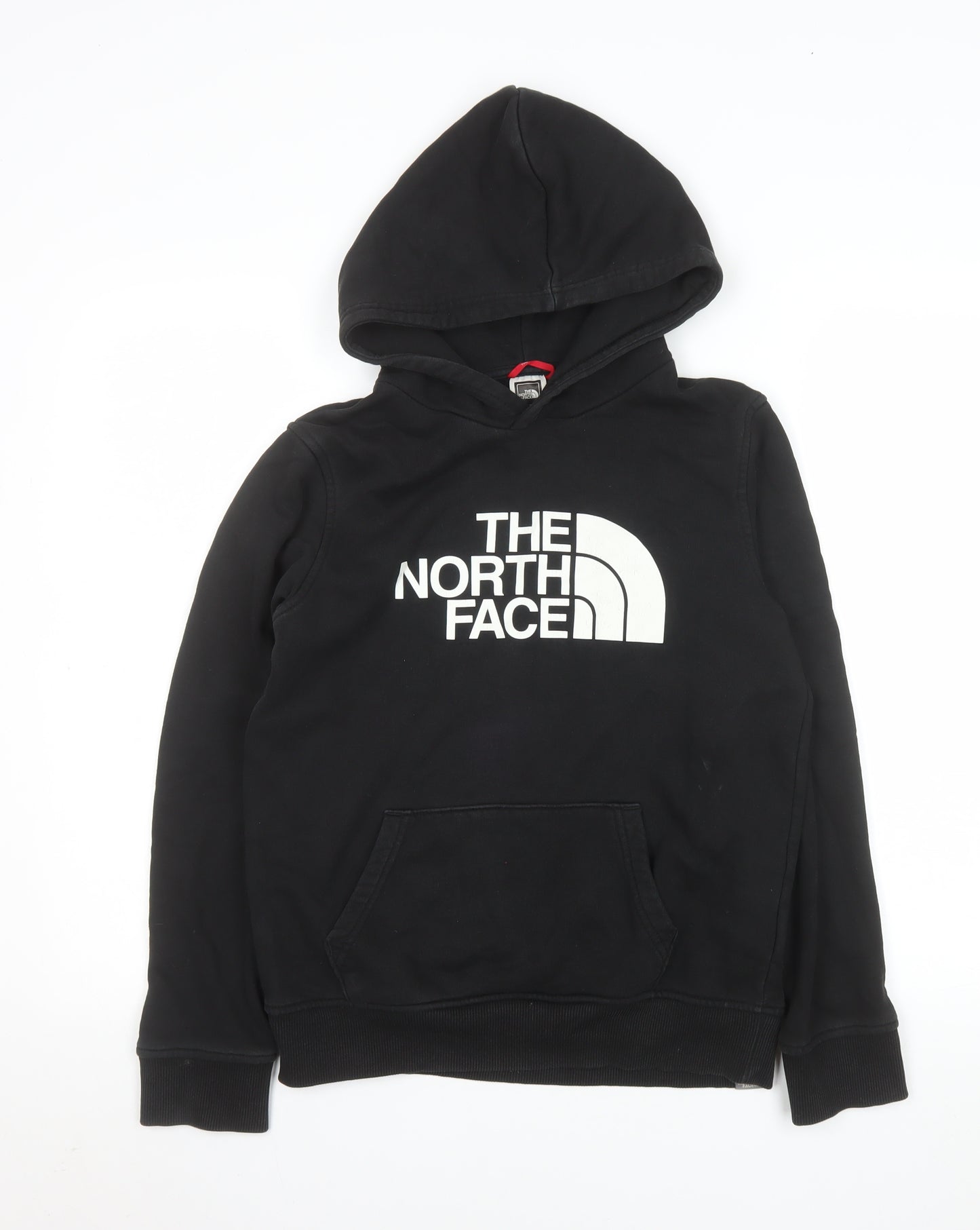 The North Face Boys Black L Pullover Hoodie with Logo Print