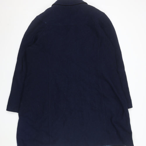 Boden Women’s Blue Wool Overcoat Size 22 Long Sleeve Classic Coat
