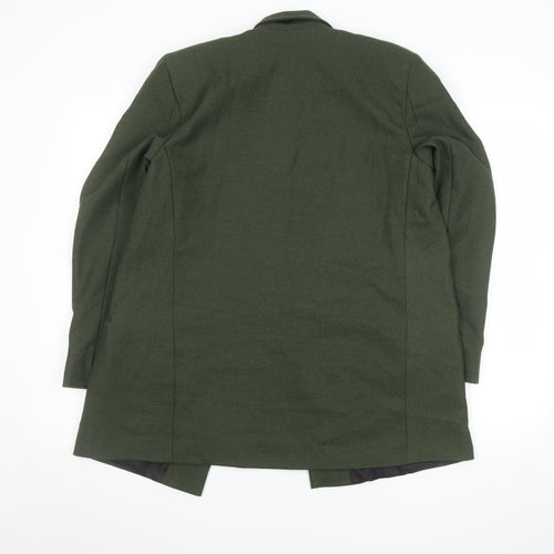 Tu Women Green Double-Breasted Blazer Size 10 Polyester Lined